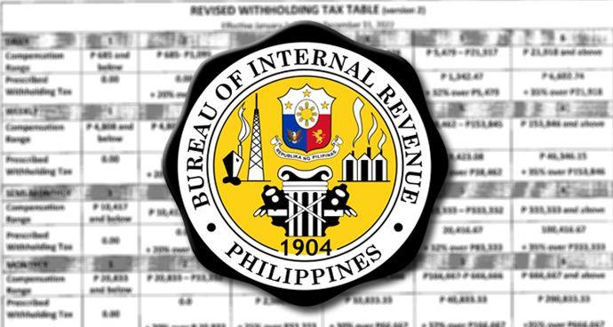 Bir Logo - BIR comes out with new withholding tax table Manila Bulletin News