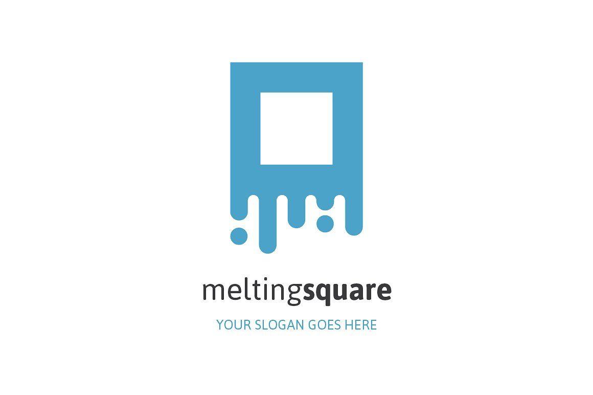 Melting Logo - Melting Square Logo Logo Templates Creative Market