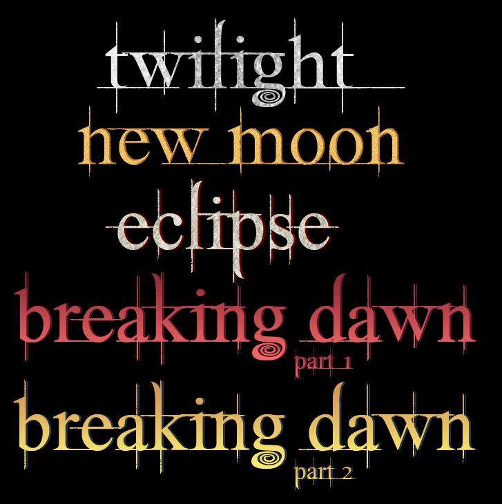 Twlight Logo - Photoshop Twilight logos