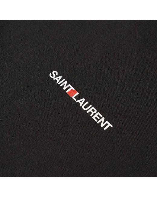 Archive Logo - Saint Laurent Archive Logo Tee in Black for Men - Save ...