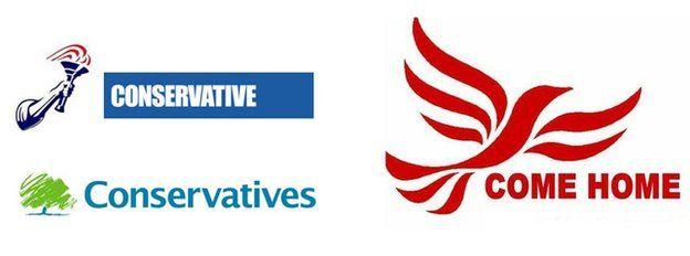 Conservative Logo - Election 2015: When political logos are altered - BBC News