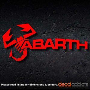 Arbarth Logo - Abarth Scorpion logo & text vinyl decal sticker - Fiat 500 Punto ...