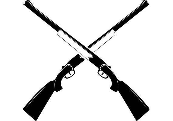 Rifle Logo - Hunting Logo 43 Shotgun Rifle Crossed Gun Weapon Shooting | Etsy