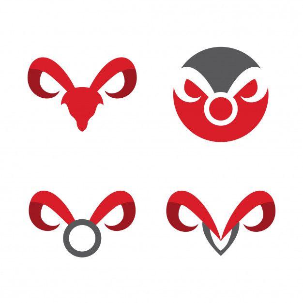 Aries Logo - Aries zodiac logo set Vector
