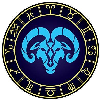 Aries Logo - Aries Zodiac Blue Ram Horoscope Sign Symbol 18MM