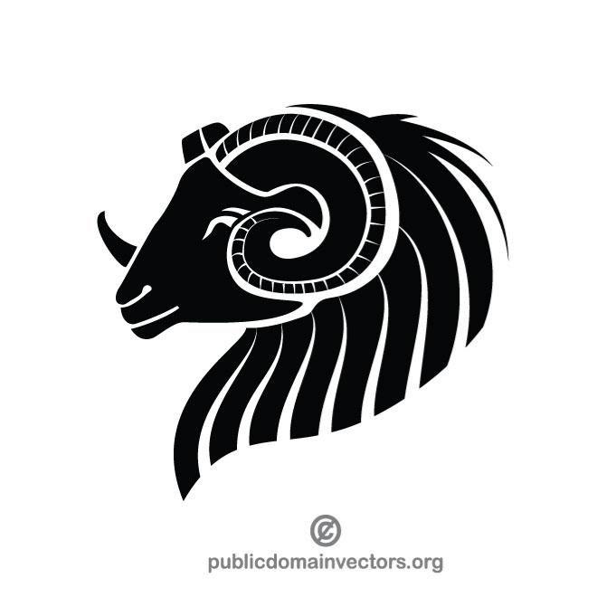 Aries Logo - Aries zodiac symbol vector clip art