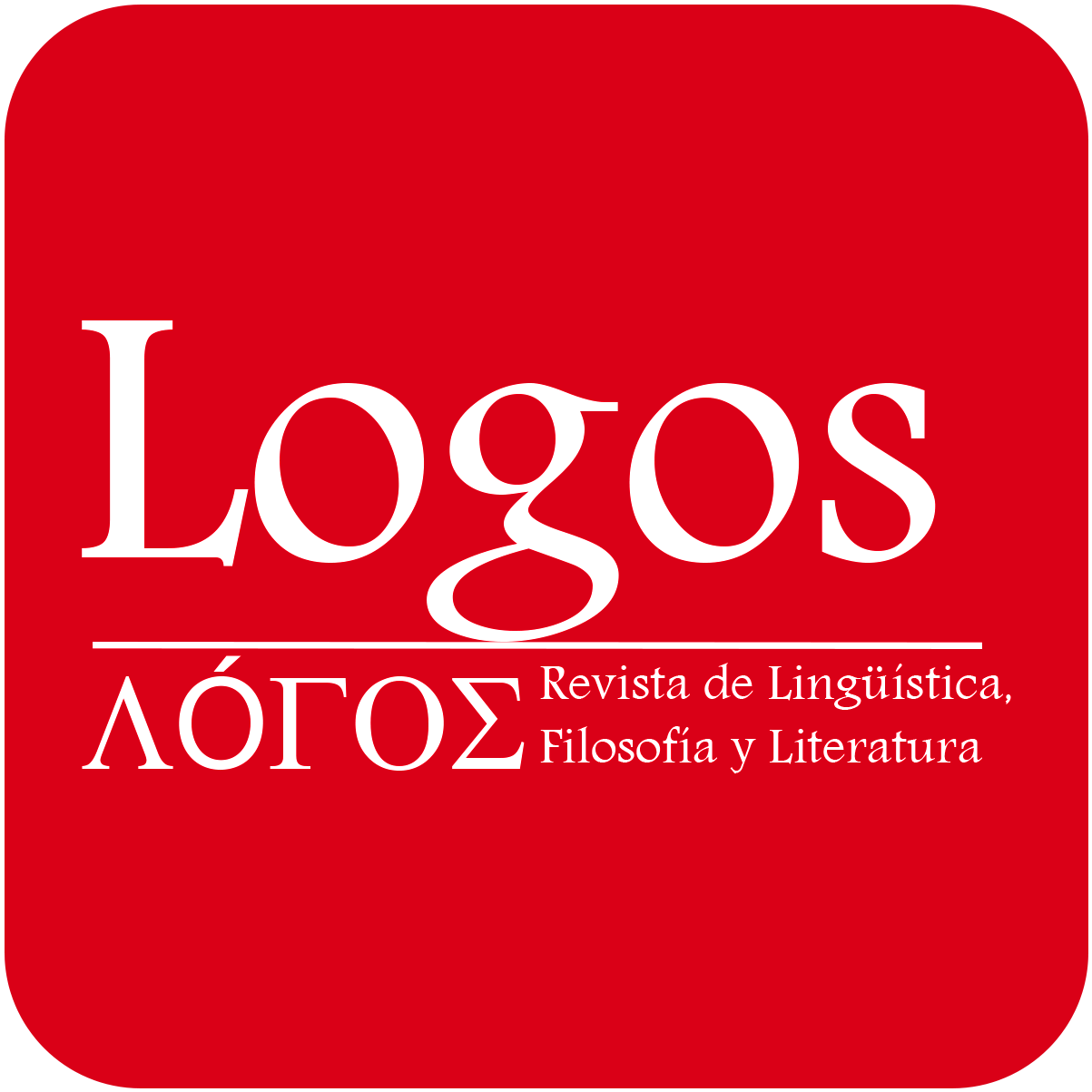 Revistas Logo - Logos: Revista de Lingüística, Filosofía y Literatura