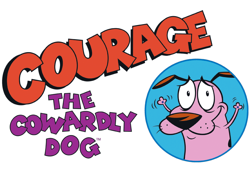 Courage Logo - Courage The Cowardly Dog Courage Logo Men's Ringer T Shirt