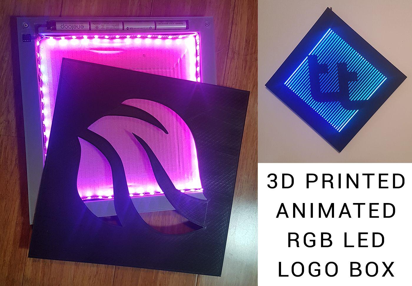 Thingiverse Logo - Fully printable RGB LED logo box by TeachingTech - Thingiverse