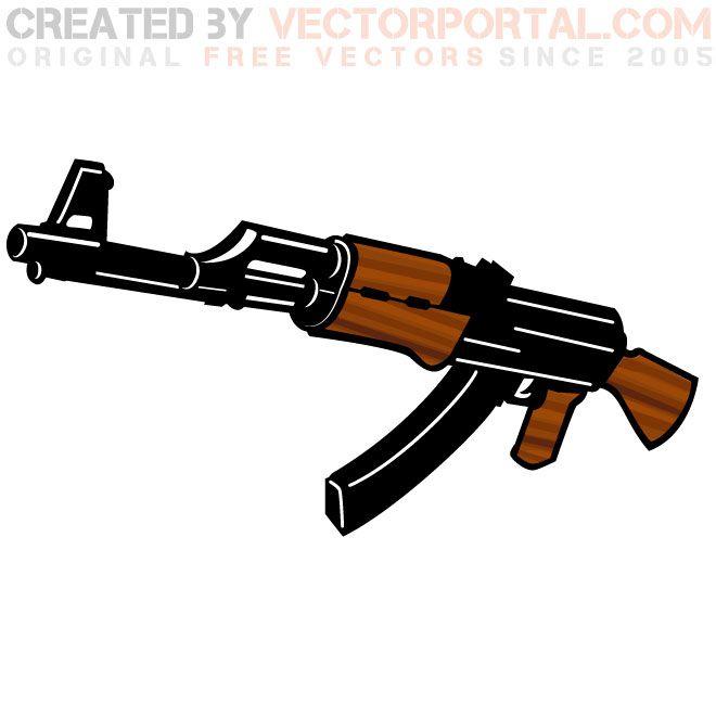 Rifle Logo - KALASHNIKOV RIFLE VECTOR - Download at Vectorportal