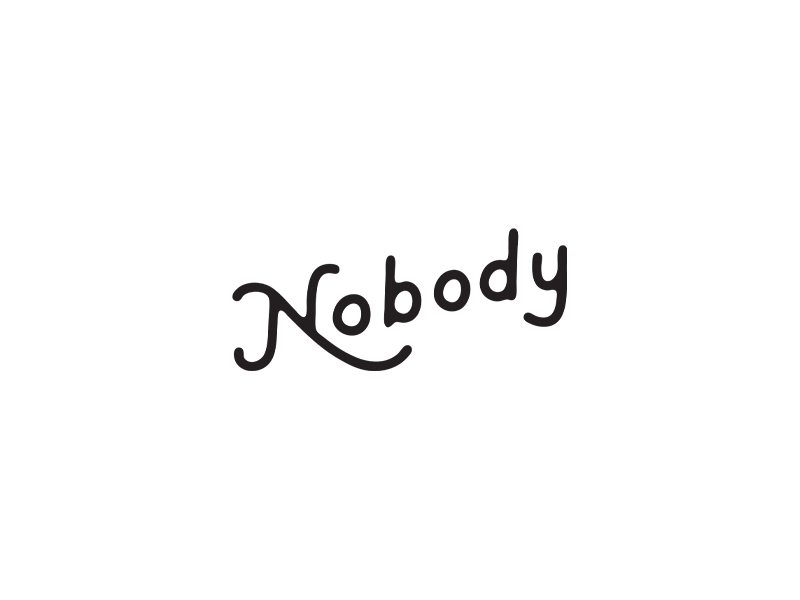 Nobody Logo - Nobody by Daniel Patrick Simmons | grafik | Typography, Typography ...