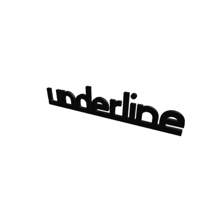 Underline Logo - Underline LOGO 3D Text