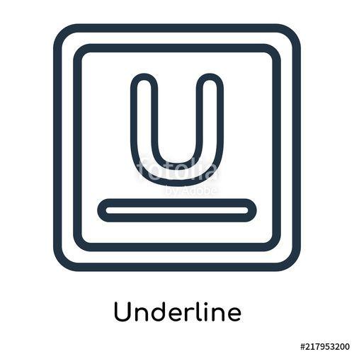 Underline Logo - Underline icon vector isolated on white background, Underline sign ...