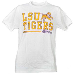 Underline Logo - NCAA Louisiana State Tigers LSU White Underline Logo Mens Tshirt