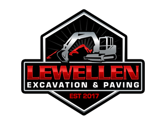 Paving Logo - Lewellen Excavation & Paving logo design - 48HoursLogo.com