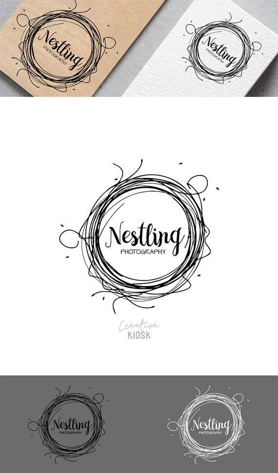 Nid Logo - Nest Logo. Instant Download Logo. Premade Logo Design. DIY Watermark