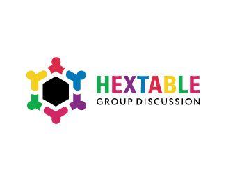 Discussion Logo - hexatabble group discussion Designed