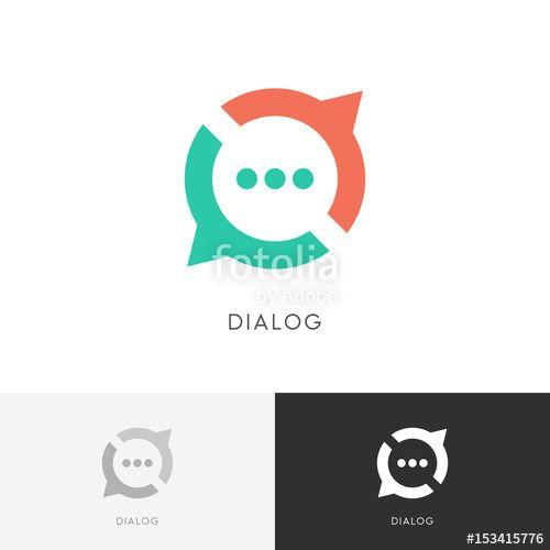 Discussion Logo - Dialog cycle logo chat symbol. Conversation, discussion