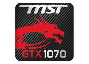 GTX Logo - MSI GeForce GTX 1070 1x1 Chrome Domed Case Badge / Sticker Logo