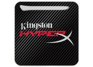 HyperX Logo - Kingston HyperX 1x1 Chrome Effect Domed Case Badge / Sticker Logo