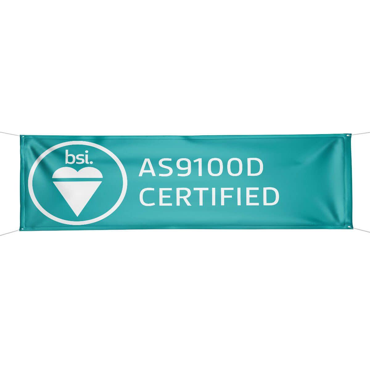 As9100d Logo - BSI AS9100D Certified Banner (3 ft x 9 ft)