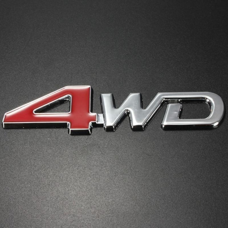 4WD Logo - Detail Feedback Questions about New Metal Chrome Car 3D 4WD LOGO red ...