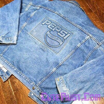 PepsiAmericas Logo - VTG DENIM JEAN Jacket PEPSI AMERICAS Very Rare PROMO Embossed LOGO ...