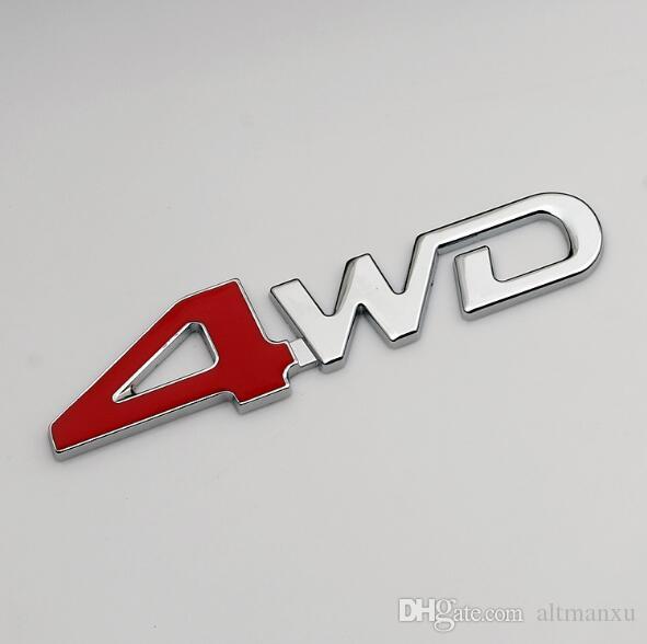 4WD Logo - Compre 12.5 Cm * 3 Cm Metal Chrome Car 3D 4WD LOGO Insignia De ...
