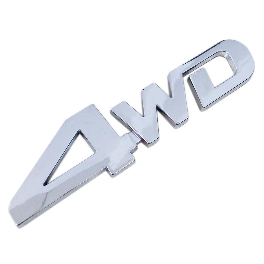 4WD Logo - 2019 Wholesale New Car Tail Sticker 3D Chrome 4WD Logo Displacement ...