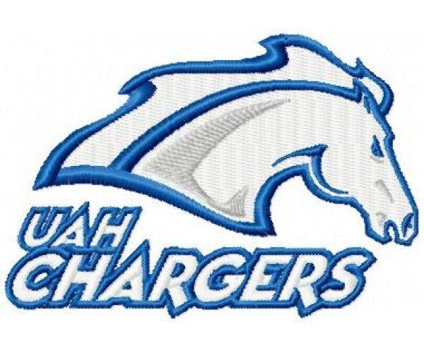 UAH Logo - UAH Chargers logo machine embroidery design for instant download