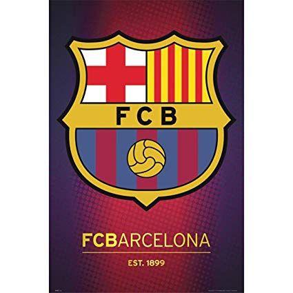Barcilona Logo - Amazon.com: FC Barcelona Club Crest Poster 24 x 36in: Home & Kitchen