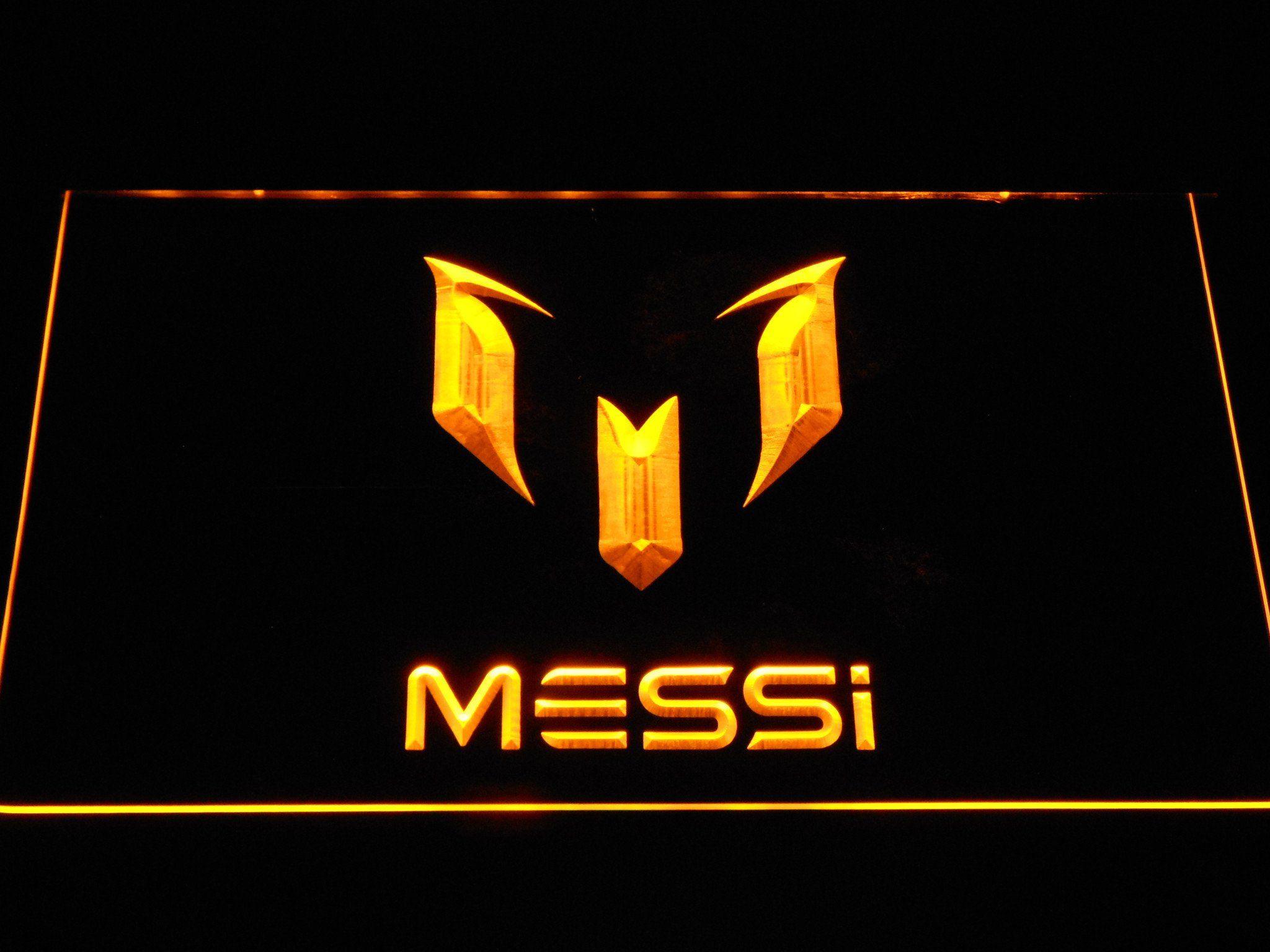 Barcilona Logo - FC Barcelona Lionel Messi Logo LED Neon Sign