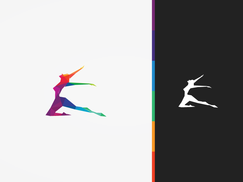 Dancer Logo - Polygonal Dancer Logo