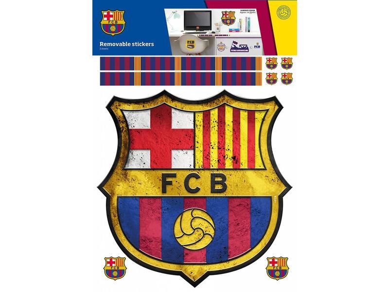 Barcilona Logo - FC Barcelona Logo 2 - Wall Sticker - sheets A3 - Multi - SimbaShop.nl
