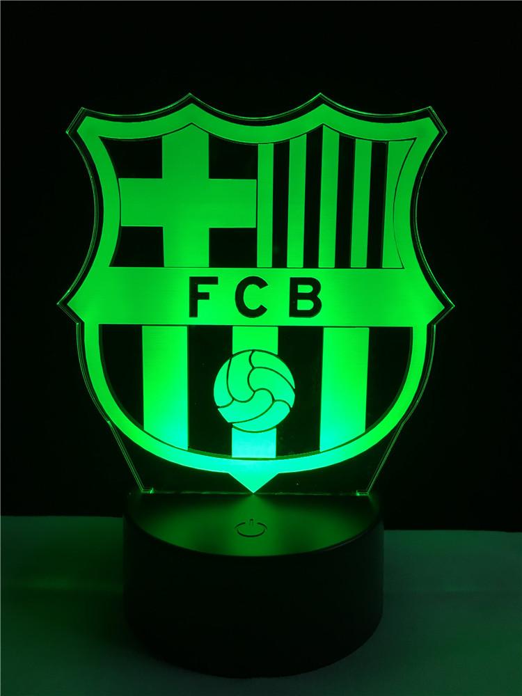 Barcilona Logo - Barcelona LOGO touch 3D colorful Nightlight lamp