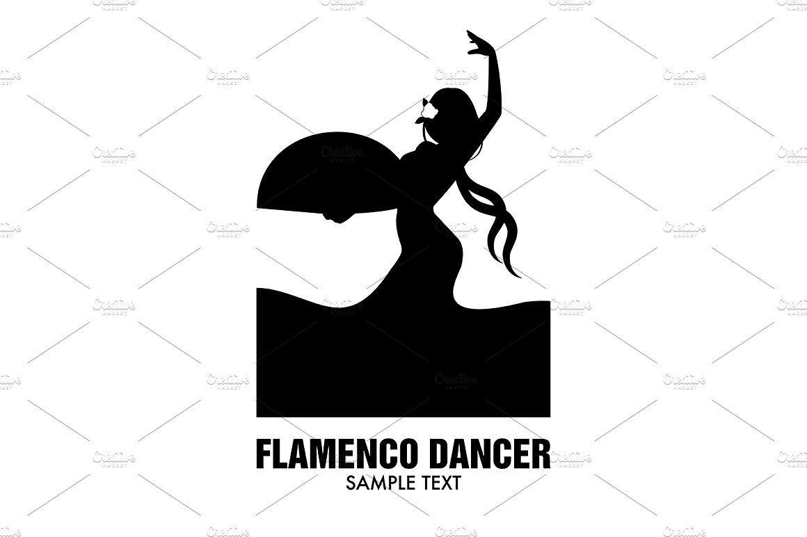 Dancer Logo - Spanish flamenco dancer logo Illustrations Creative Market