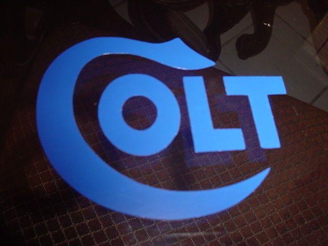 Colt Logo - Colt Logo Blue Vinyl Die Cut Gun Firearms Decal Sticker | eBay
