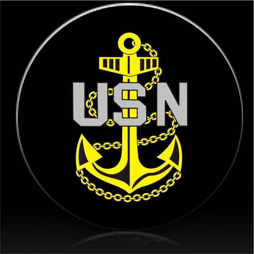 USN Logo - NAVY USN LOGO NO STARS SPARE TIRE COVER - Custom Tire Covers