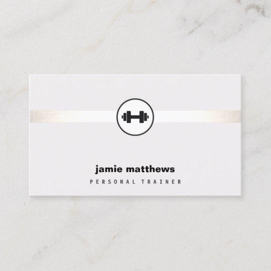 Dumbell Logo - Personal Trainer Dumbbell Logo Fitness Instructor Business Card