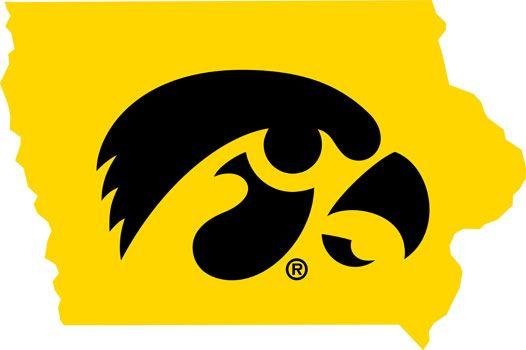 Tigerhawk Logo - University of Iowa Wall Decals | Iowa Tigerhawk State Map Decal