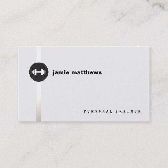 Dumbell Logo - Personal Trainer Dumbbell Logo Fitness Instructor Business Card