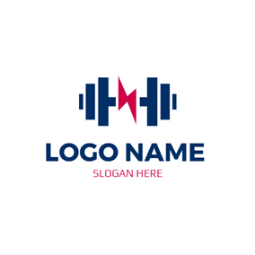 Dumbell Logo - Free Gym Logo Designs. DesignEvo Logo Maker