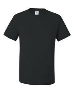 Jerzees Logo - Jerzees 50:50 Blend XL Plain Black Cotton Tee T Shirt T-Shirt No ...