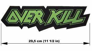 Overkill Logo - OVERKILL logo BACK PATCH embroidered NEW thrash metal