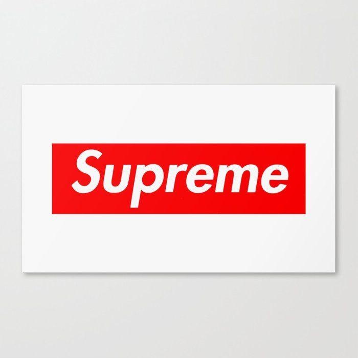Supreme Box Logo - Supreme Box Logo Canvas Print