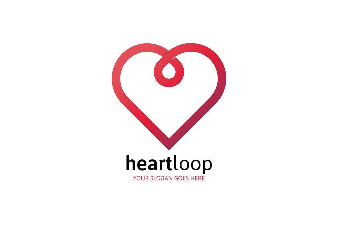 Loop Logo - Heart Loop Logo Logo Templates Creative Market