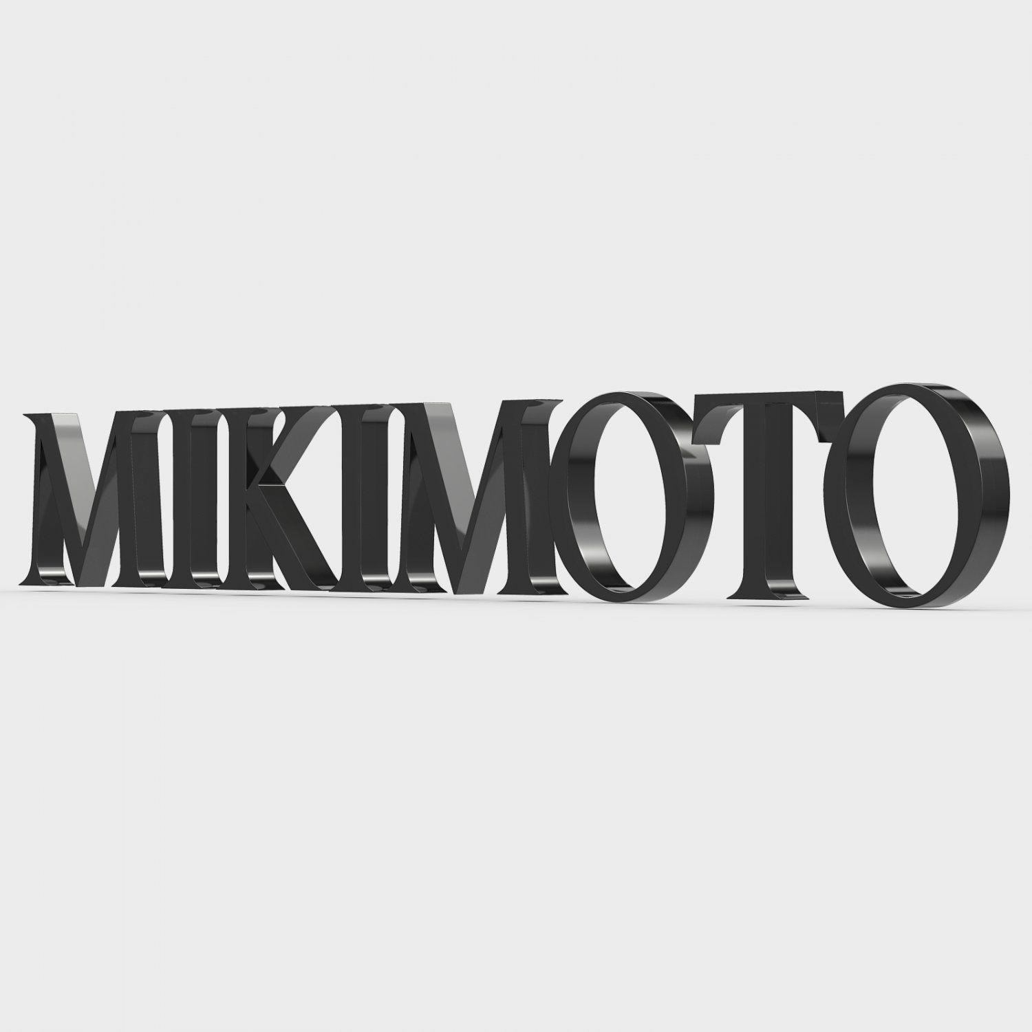 Mikimoto Logo - Mikimoto logo 3D Model in Jewellery 3DExport