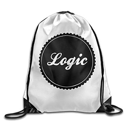 Logic Logo - Shoulder Drawstring Bag Logic Logo Rapper Backpack