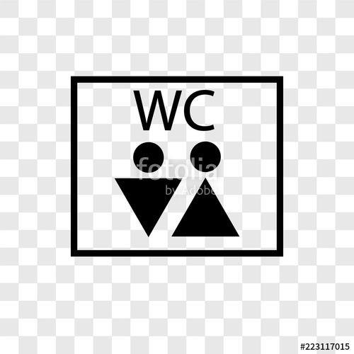 WC Logo - WC vector icon isolated on transparent background, WC logo design ...