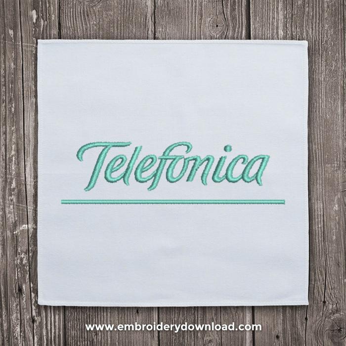 Telefonica Logo - Telefónica logo embroidery design